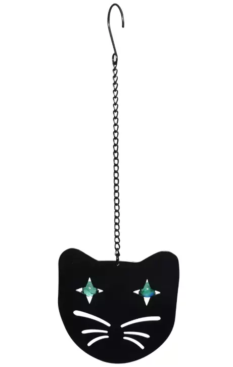 Katt huvud med kedja 12x12 cm - Fågelskydd - 8714982157790 - 1