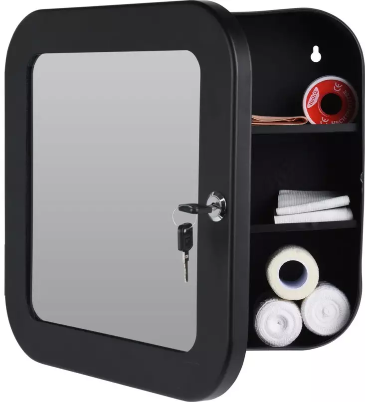 Medicinsk skåp med spegel - Andra förvaringsprodukter - 8719987406300 - 1