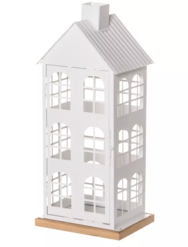 Lykta Hus vit 42 cm - Lyktor - 6410416315140 - 1