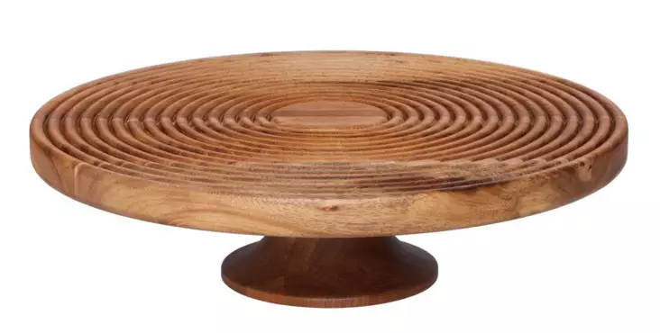 Maku Groove tårtfat akacia 30 cm - Serveringsfat, dukning - 6410416500430 - 1