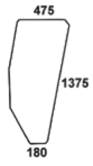 Dörrglas, höger (Fiat 5125038) - Hytt och kaross - 3660980024440 - 1