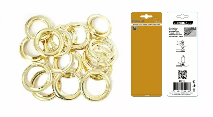 Skruvring 16 mm 30 st - Dörrdraperi, presenningdörr - 8714892250130 - 1
