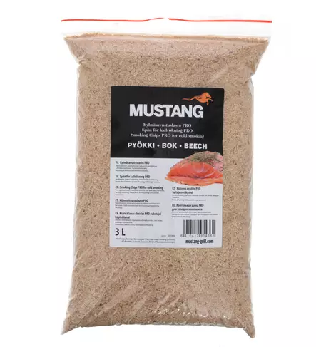 Mustang Pro Kallrökt Spån Bok 3L - Grilltillbehör - 6410412914361 - 1