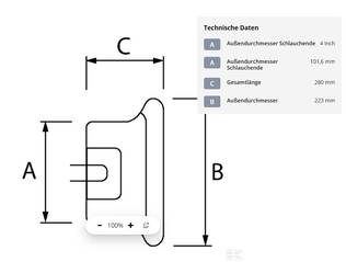 Perrot hon 6"/4" adapter 6204004Z - Perrot-kopplingar - 8719607050531 - 2
