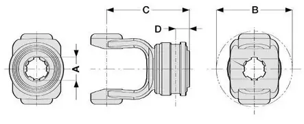 Snabbkopplingsharpa 1 3/8" - 6, Comer T50/V50 - Gafflar - pikalukitushaar1 - 2