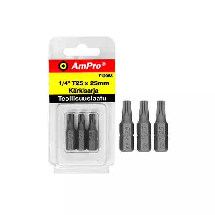 Skruvbits-set 1/4" 25 mm 3 st - Skruvbits och -satser - 795609120111 - 2