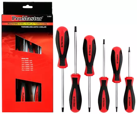 Skruvmejselsats Torx 6-delar - Skruvmejslar och -satser - 6420286835631 - 1