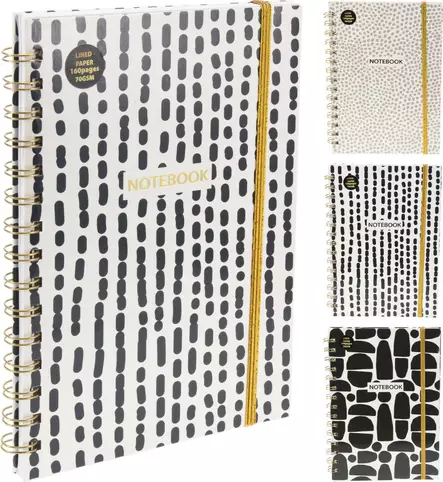 Svart-vitt spiralblock A4 - Kontorsmaterial - 8720573971881 - 1