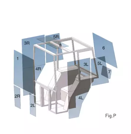 Övre dörrglas, passar Belarus - Hytt och kaross - 8719607144131 - 1