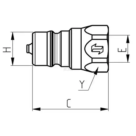 Snabbkoppling hane 3/8" – 10 – 3/8 BSP - Hydraulik - 8719593058641 - 2