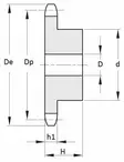 Kedjedrev 1/2" x 5/16" (08B-1) - Rullkedjor - 5700033318121 - 2