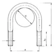 U-bult M10 DN40 92 mm - Bultar och muttrar, metrisk gänga - 8719607174411 - 2