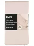 Beige dra-på-lakan 80-90x200+25 cm - Bastutillbehör - 6410416334141 - 2