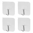 Kraftkroksats 4 st 60 x 60 mm - Väggkrokar, klädhängare - 6438152023211 - 1