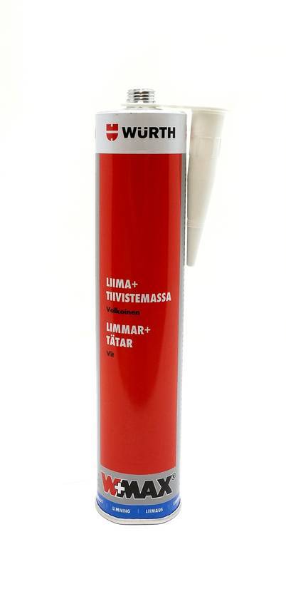 Wurth WMAX grå 310 ml lim- och tätningsmassa - Silikoner, monteringslim - 4053479588681 - 1