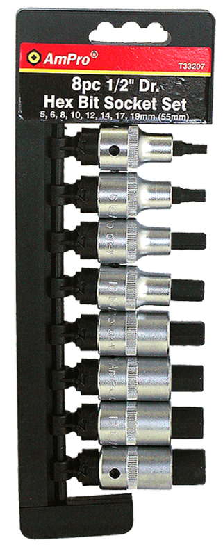 Sexkantshylssats 1/2" 8-delar - Hylsor och satsar - 795609332071 - 1