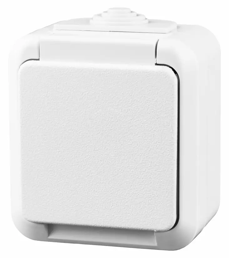 Airam uttag 1-fack IP44 väggmonterad - Lådor och uttag - 6435200204431 - 1