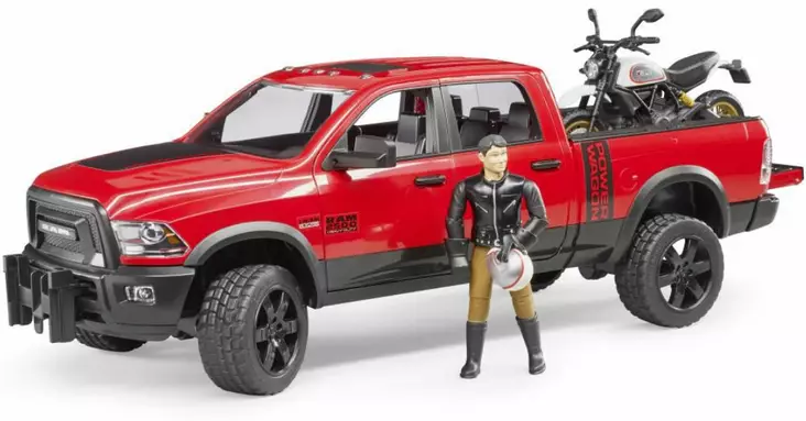 Bruder RAM 2500 Power Wagon och Ducati - Bruder arbetsmaskinsleksaker - 4001702025021 - 1