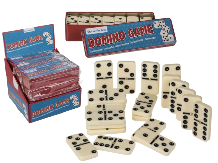 Dominospel i metallåda - Spel - 4029811436521 - 1