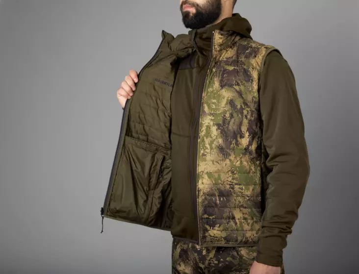 Härkila Deer Stalker Camo Vändbar Packbar Väst - Jaktkläder - 5714733606631 - 1