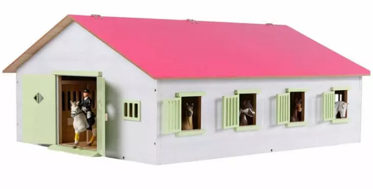 Häststall med 7 boxar 1:24 - Andra lantbruks- och arbetsmaskinsleksaker - 8713219344941 - 1