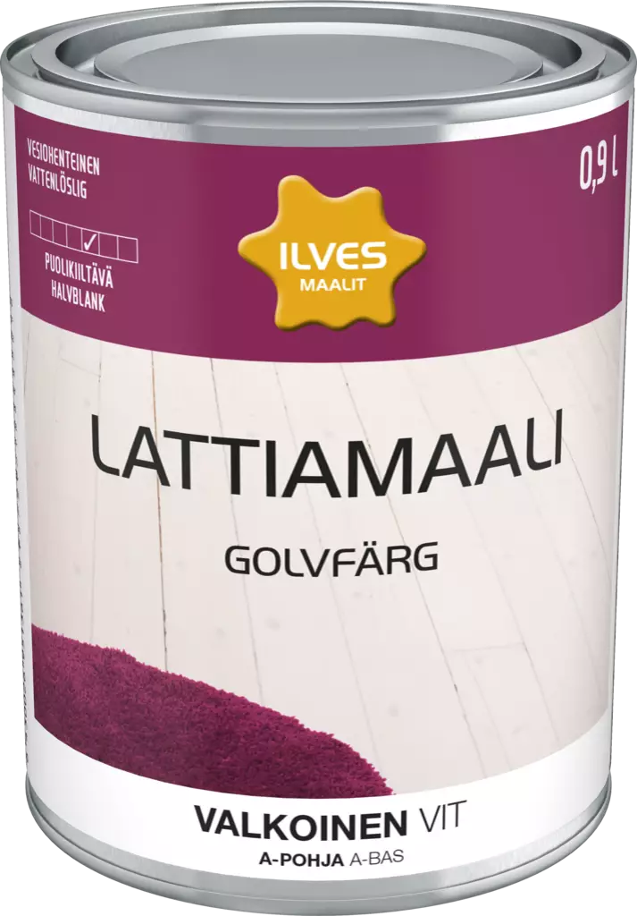 Ilves Golvfärg vattengjuten A-basis - Golvfärger - 6430026951361 - 1