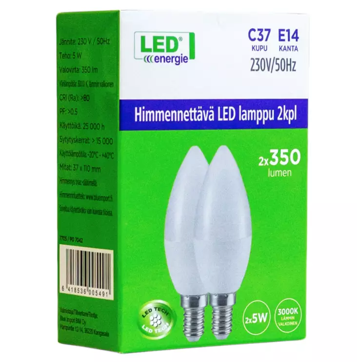 LED ljuskälla 5W 350lm, 3000K - E27-sockel - 6418536005491 - 1