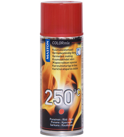 Maston värmebeständig spray 250°C röd - Sprayfärger - 6412494008051 - 1