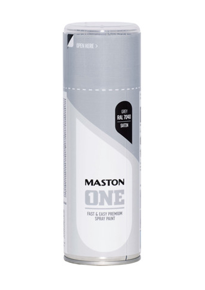 Maston sprayfärg ONE 400ml Satin grå - Sprayfärger - 6412490033651 - 1