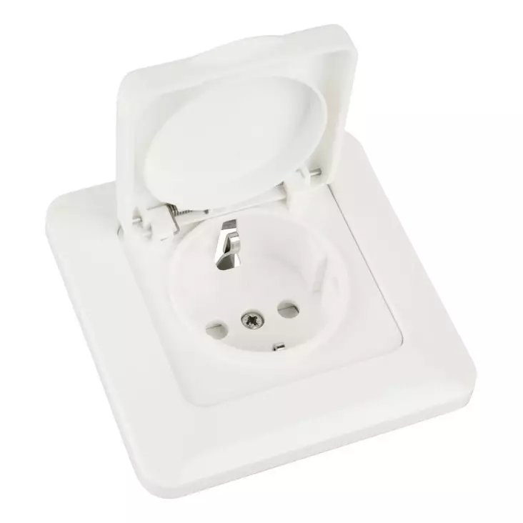 Infälld vägguttag 1-del. jordad - Lådor och uttag - 6413821250051 - 1