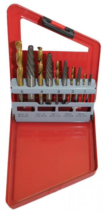 Borr-gängad borrset 10 delar - Sten- och glasborrbitar - 6430032155111 - 1