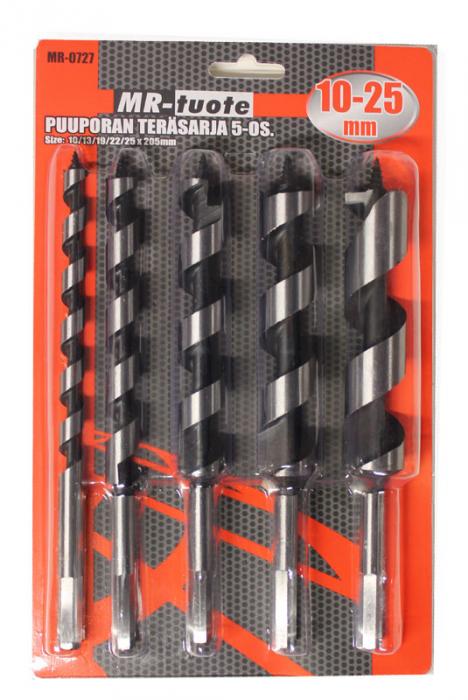 Träborren Set 5-delat 205 mm - Träborrarsats - 6430013067631 - 1