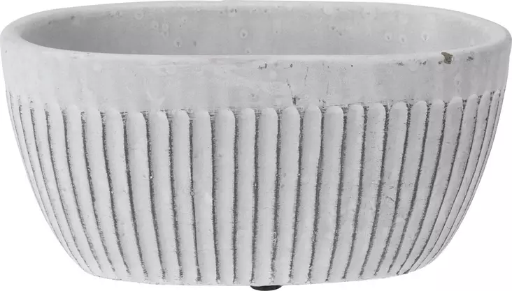 Krukka vit 20x11x9 cm - Krukor, vaser, korgar - 8720573187541 - 1