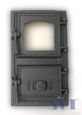 Eldstadslucka med glas 345x180mm (431) - Eldstadsluckor - 6419876004311 - 1