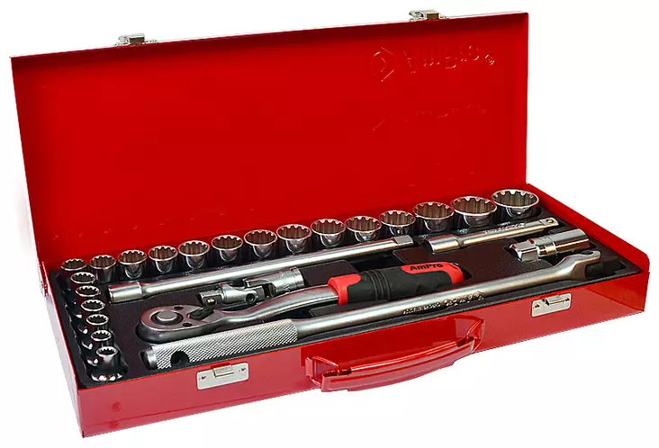 Verktygssats 1/2" universell 26-delar - Hylsor och satsar - 795609459921 - 1