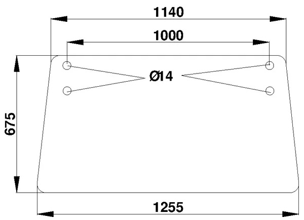 Bakruta, övre (Case IH 1284629C3) - Hytt och kaross - 3660980017091 - 1