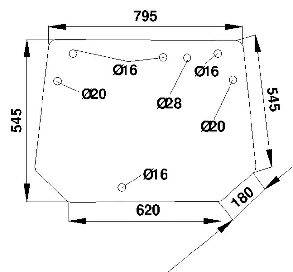 Bakruta, övre (Fendt 205812050120) - Styrhytt och kaross - 3660980020831 - 1