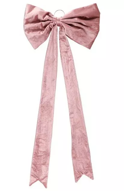 Sammetshårrosett rosa 90 cm - Juldekorationer - 6410416575971 - 1