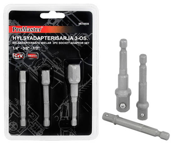 3-delad hylsadaptersats - Hylsor och satsar - 6420286014951 - 1