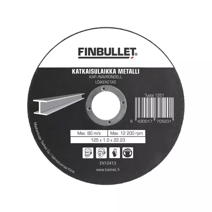 Finbullet kapskiva 125x1x22mm - Kapskivor - 6430017705201 - 1