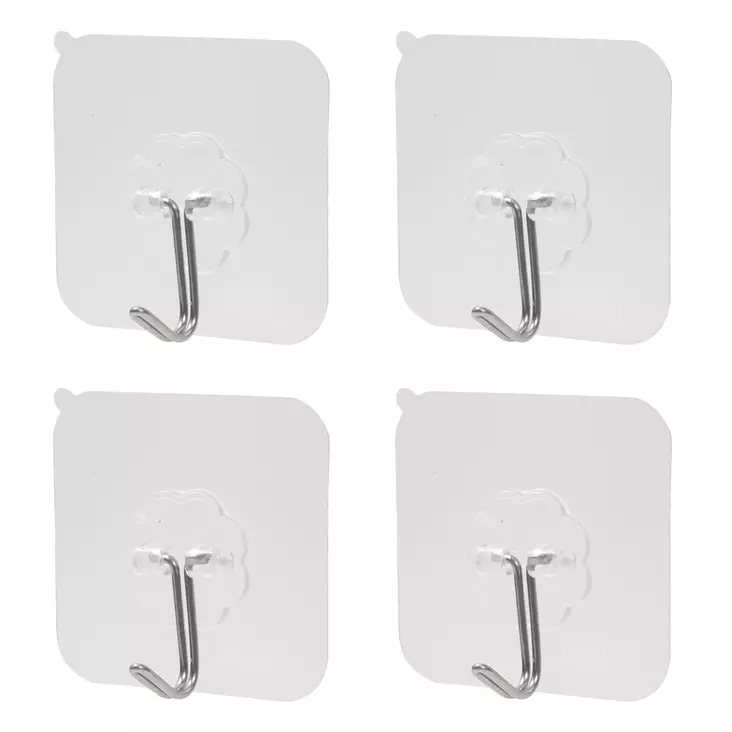Kraftkroksats 4 st 60 x 60 mm - Väggkrokar, klädhängare - 6438152023211 - 1