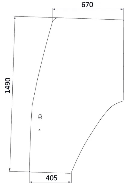 Höger fönster (NH 82000367) - Hytt och kaross - 8716106314621 - 1