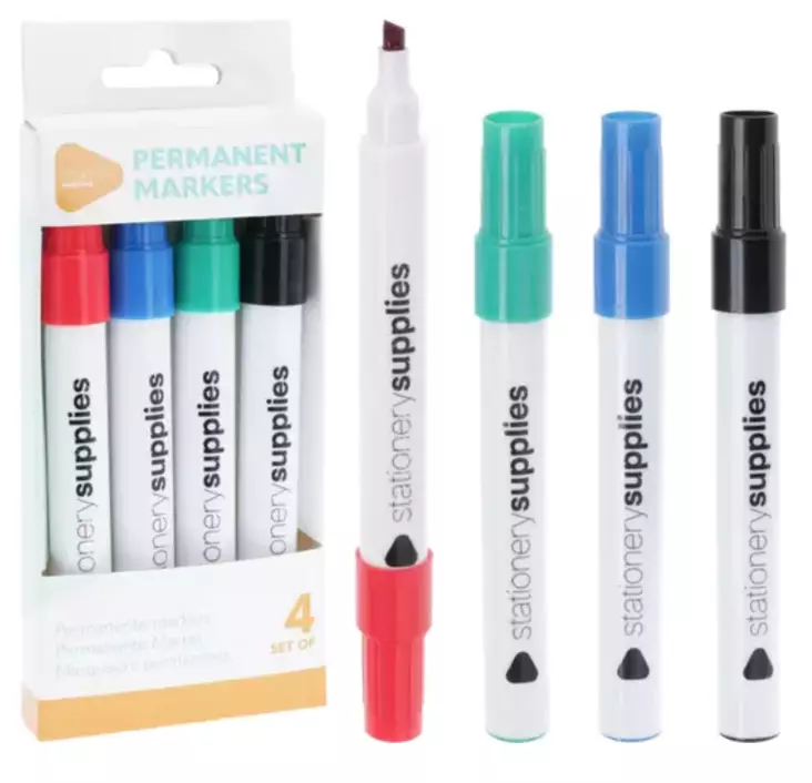 Permanent märkpenna 4 st/set - Kontorsmaterial - 8720573596541 - 1