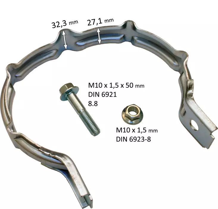 Avgasrör V-spännare, passar FH12-16 - Avgassystem - svm0000008721 - 1