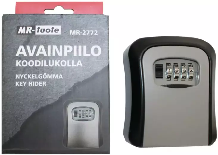 Nyckelförvaringsbox med kodlås - Hänglås, reglar, gångjärn - 6430074695811 - 1