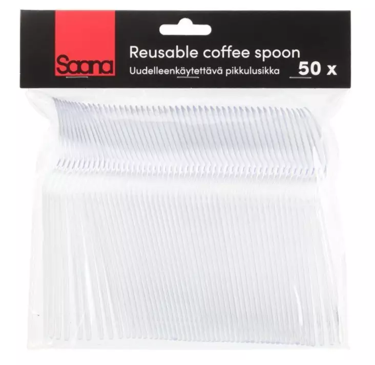 Återanvändbar kaffesked klar 50 st - Engångsartiklar - 6410416517841 - 1