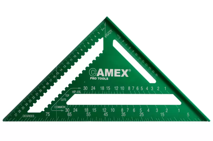 Trekantig linjal 12" 300mm Camex - Andra mätinstrument - 6438152022771 - 1