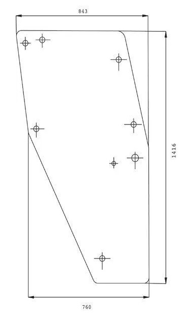 Dörrglas, vänster (Deutz-Fahr 04347342) - Hytt och kaross - 3660980024341 - 1