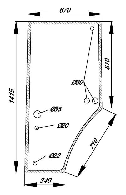 Dörrglas, vänster (JD R131163) - Hytt och karosseri - 3660980025461 - 1