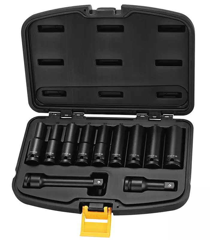 Långt kraftnyckelsats 1/2" 11-delar 8-21mm - Hylsor och satsar - 6420286016771 - 1